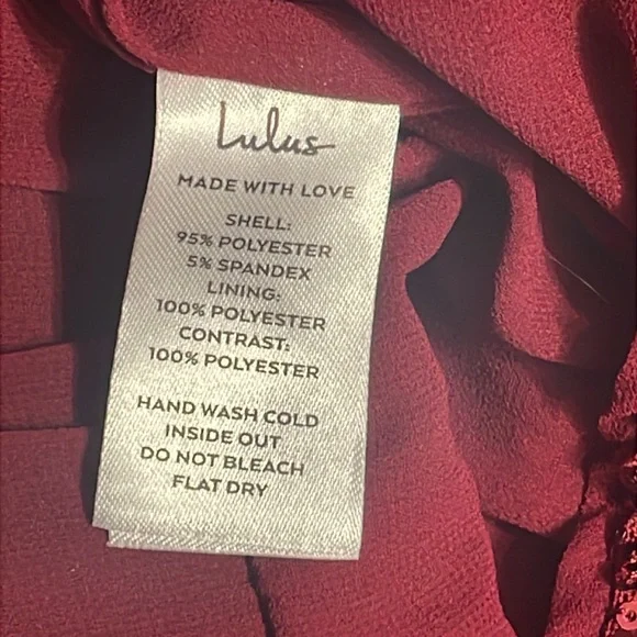 Lulu's Red Sequin Wide Leg Pants - Picture 8 of 8